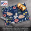 Planche à découper en verre trempé 3 mm x 8 po Blue Meadow Floral