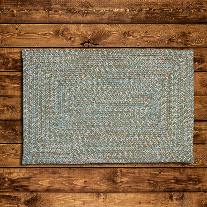 Tapis intérieur / extérieur réversible - vert ruppie maritime Tabb, Rectangle 4 pi x 6 pi
