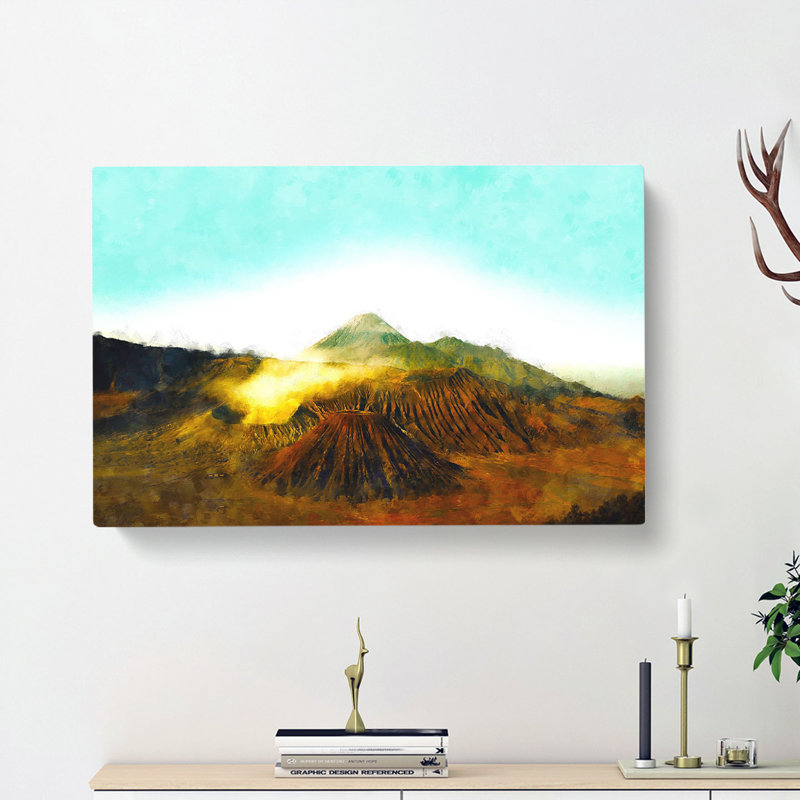 Volcano in Iceland - Wrapped Canvas, 50cm H x 76cm W x 3cm D