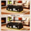 40'' Rectangular Lift Top Coffee Table With Rgb Led, Hidden & 4 Open Storage-690301024