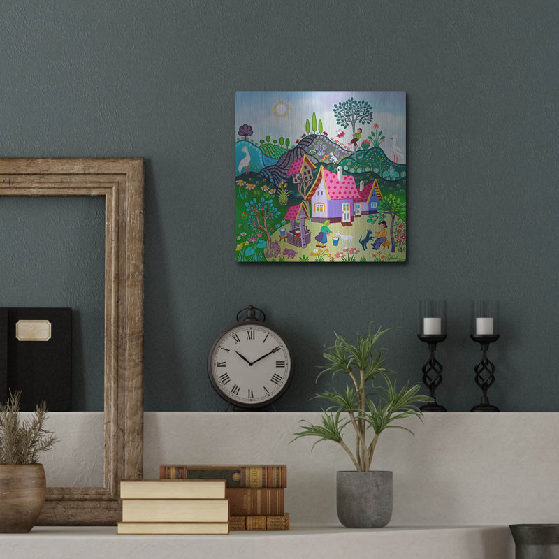  «When A Pig Flies» par Koday, art mural en métal, 12 po x 12 po, H 12 po x l 12 po