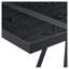 Table de salle à manger 55 pouces texturée noire avec pieds rectangulaires incrustés en métal - Table de cuisine rectangulaire minimaliste moderne pour petits espaces-1624724082-1624724087