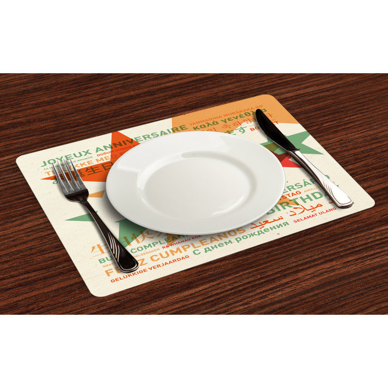 Polyester Abstract Rectangle Placemat