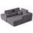Spacious 104" Modular Sofas, Plush Fabric Modern Living Room Couch