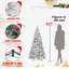Arbre de Noël à charnière floqué avec support en métal stable - arbre de Noël réaliste-942339751