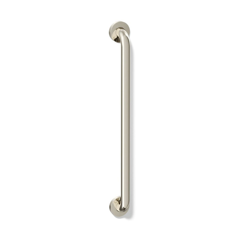 Barre d'appui contemporaine, L 24 po, Nickel poli éclatant