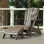 Chaise Adirondack en plastique / résine avec repose-pieds