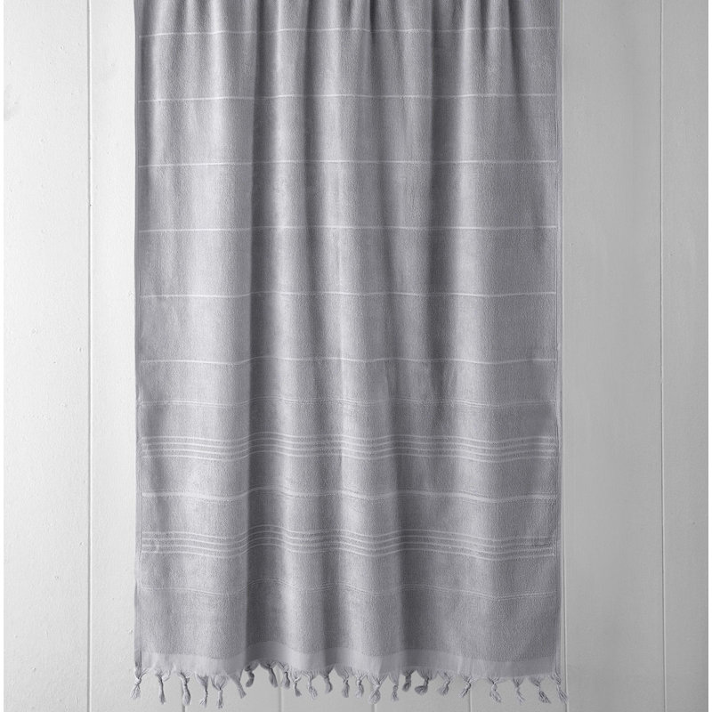 Premium 100% Cotton Fouta Beach Towel, Light Grey, 37.4 x 70.9 inches | Highly Absorbent, Super Soft, 8.2 oz/sq ft | Machine Washable, Perfect for Beach, Pool & Spa | Stylish & Versatile Design