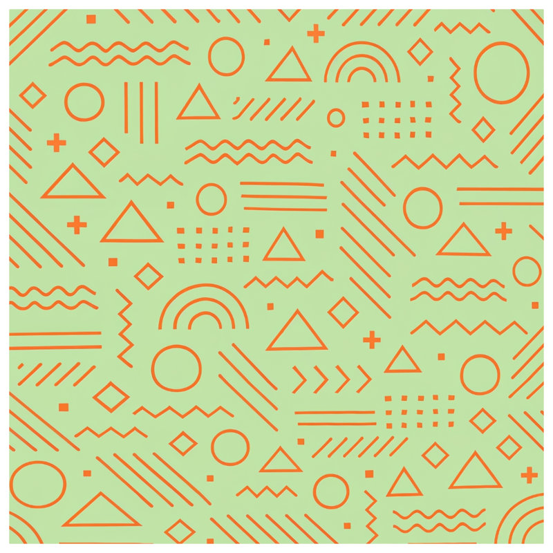 Orange Geometric Shapes Blankets, 50in W x 60in H