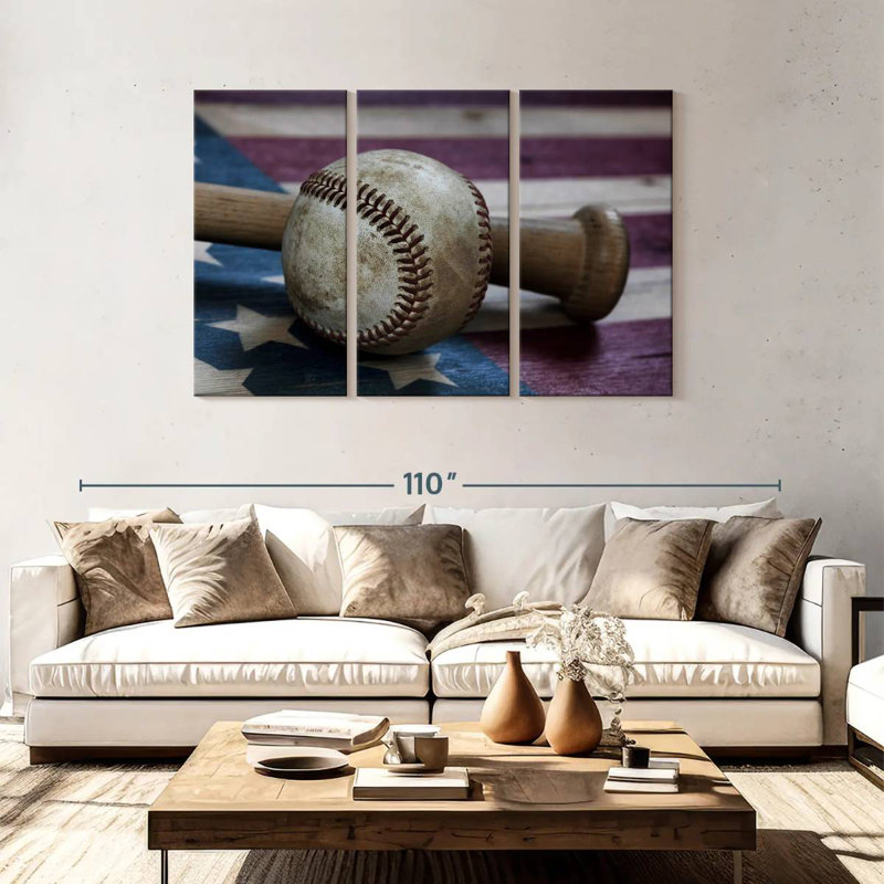 Sireci Baseball Bat Flag USA, 48" H x 74" W