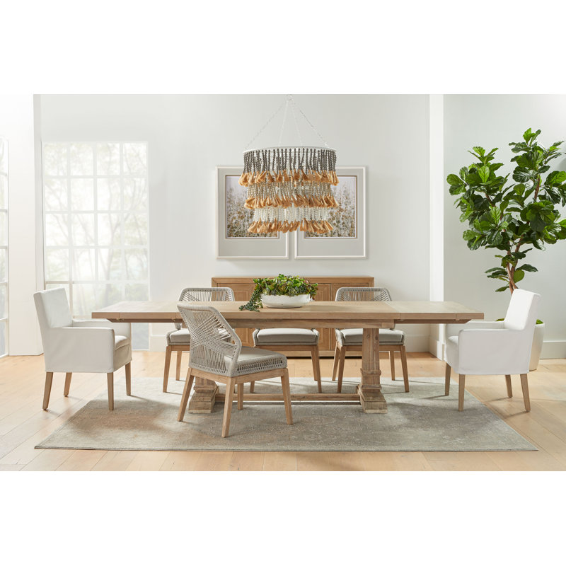 Traditions Natural Gray Acacia Extendable Dining Table