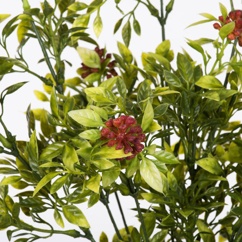 17" Artificial Pea Leaf Spray, Orange