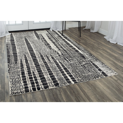 Tapis beige / noir Bianca