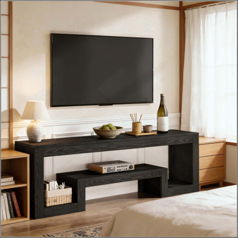 Spacious Media Console Stand,Center TV Stand,Modern Entertainment Center
