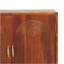Armoire à billes en bois sculpté, 2 tablettes, châtaignier, brun