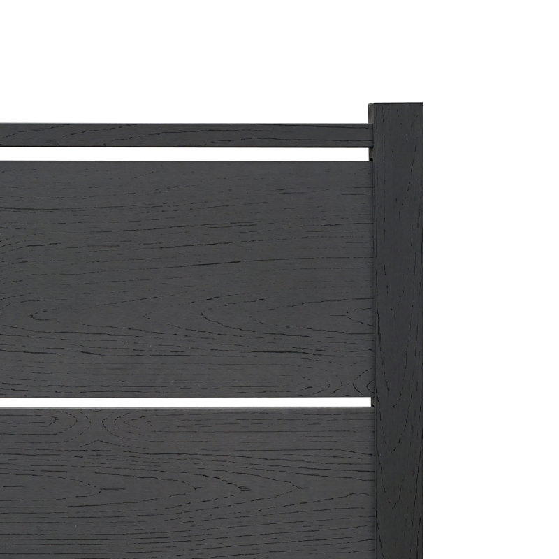 Enclo Privacy Screens Bessemer 4 ft. x 3.3 ft. WoodTek Vinyl Charcoal Privacy Screen Kit 2-Panel