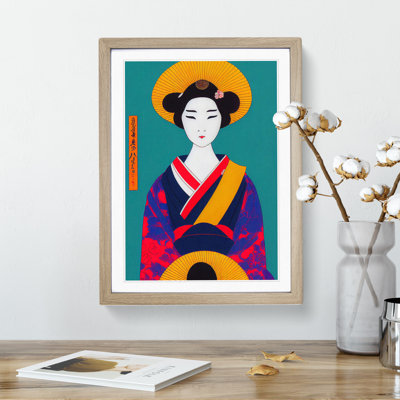 Colourful Geisha No.5 - Single Picture Frame Painting