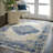 Burnie Oriental Blue/Ivory Area Rug-45897036