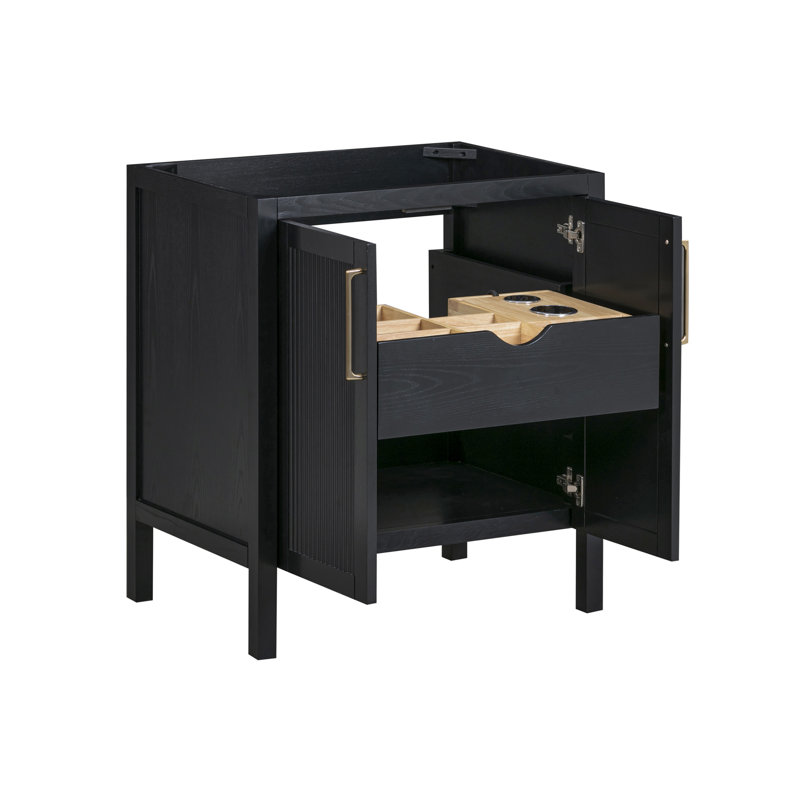 Ensemble de meuble-lavabo à simple cuve 30 po Luka en chêne noir