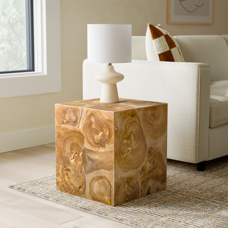 Mitzi Solid Wood End Table, Brown