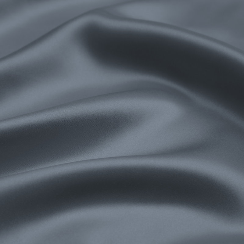 Luxurious 100% Mulberry Silk Zippered Bed Pillowcase - 19 Momme, Blue, King Pillowcase