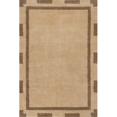 Bordered Hand-Tufted Rug