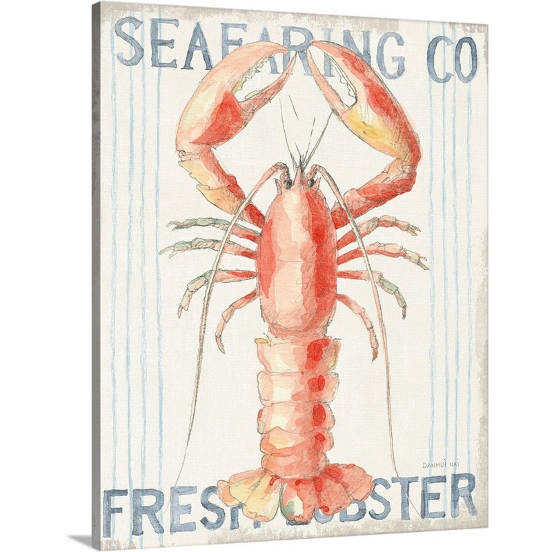 Floursack Nautical II - Imprimé, Toile tendue, H 14 po x l 11 po x P 1,25 po