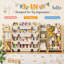 Tour de rangement pour jouets 3 en 1 avec 12 bacs et 6 tablettes, rangement pour jouets en peluche