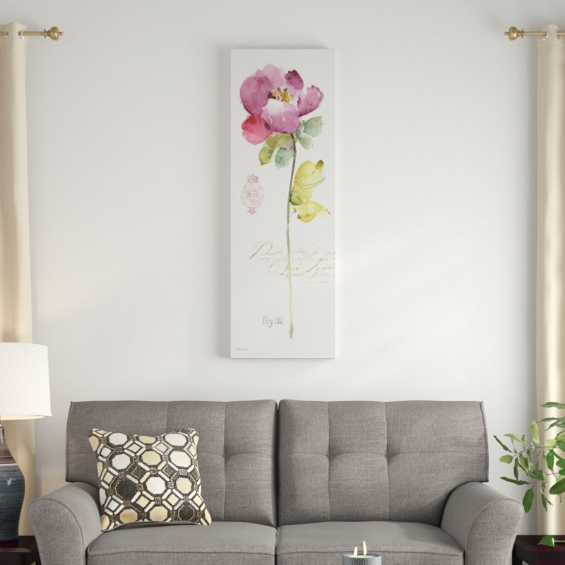 « arc-en-ciel floral ii », reproduction de peinture à l’acrylique sur toile tendue, H 47 po x l 16 po x P 2 po