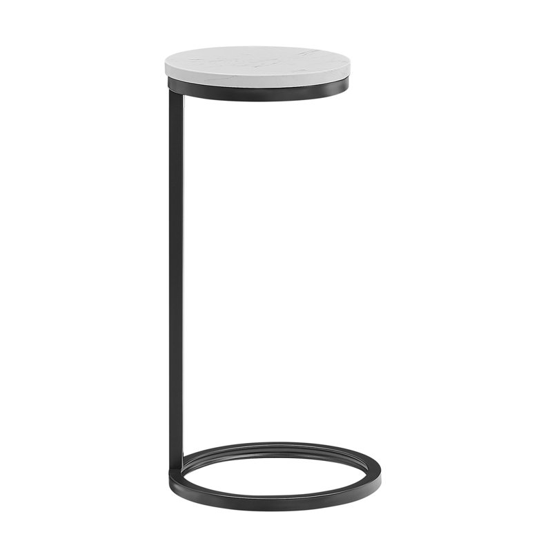 Cerro Accent Table, Small Side Table, Round End Table, C Table, Metal Accent Table With Top