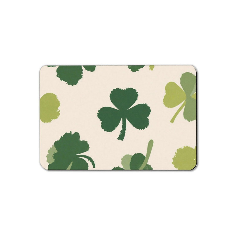 Tapis de bain à imprimé Clover, 16 X 24 po