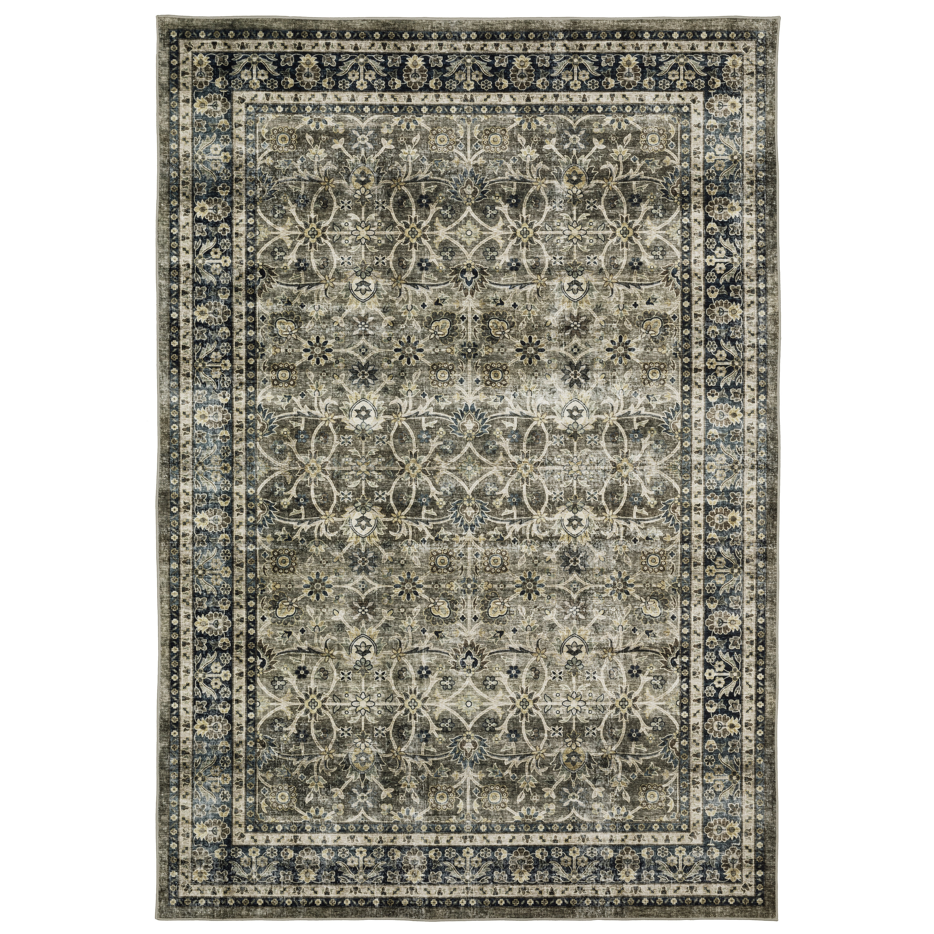 nuLOOM Kyleigh Machine Washable Southwestern Area Rug, Grey, 5x8 ft