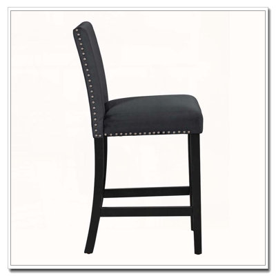 Ensemble de salle à manger 5 pièces à hauteur de comptoir avec table en faux marbre et chaises en velours