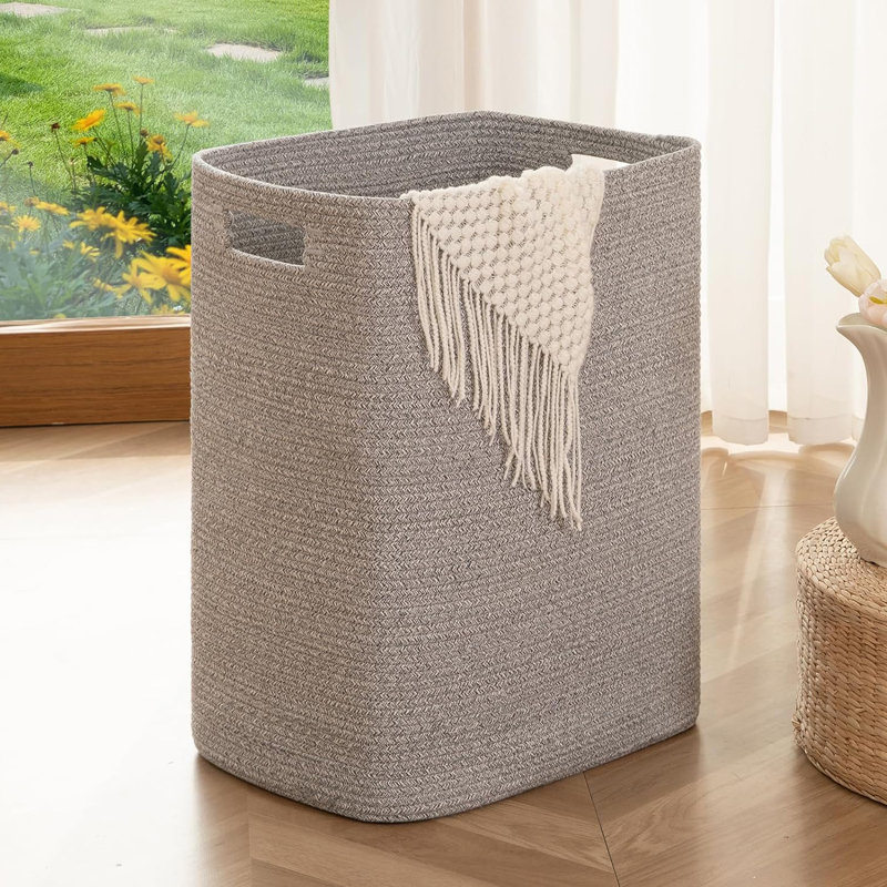 Fabric Laundry Basket, Grey variegated