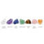  1.97" Amethyst Orgonite Pyramid with 7-Piece Chakra Raw Crystal Stone Set - Handcrafted Resin Pyramid Tabletop Decor & Home Office Accent Sculpture