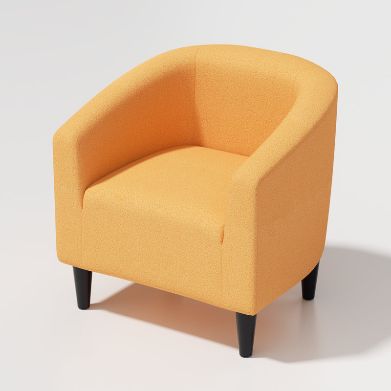 Hasting Upholstered Barrel Shaped Accent Chair Stylish Home Office Sofa Chair with comfy Seat and Backrest Perfect for Living Room Bedroom 