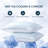 White Goose Feather Pillow 100% Cotton Queen Size 2 Pack All Season Bed Pillows For Side/Back Sleepers,28" L X 20" W