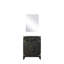 Meuble-lavabo en chêne noir l 24 po x P 18 po avec comptoir en acrylique et miroir - fermeture en douceur, généreuses options de rangement disponibles