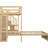 Natural Twin Over Loft Bed With Storage And & Pine Construction Built-In Desk Strong Structure-1355825855