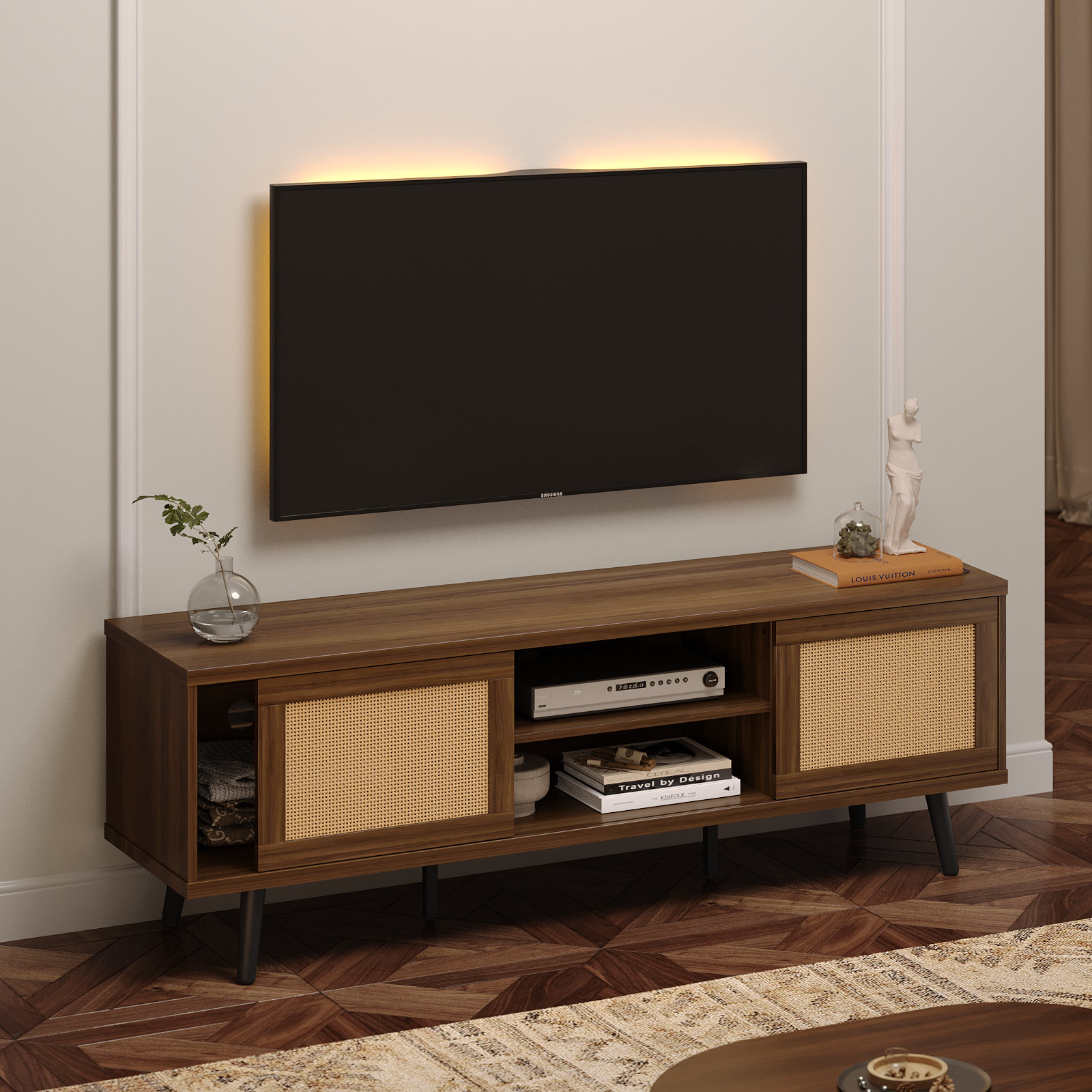 George Oliver Mataia Boho Tv Stand for TVs up to 70 inch ,Media Console ...
