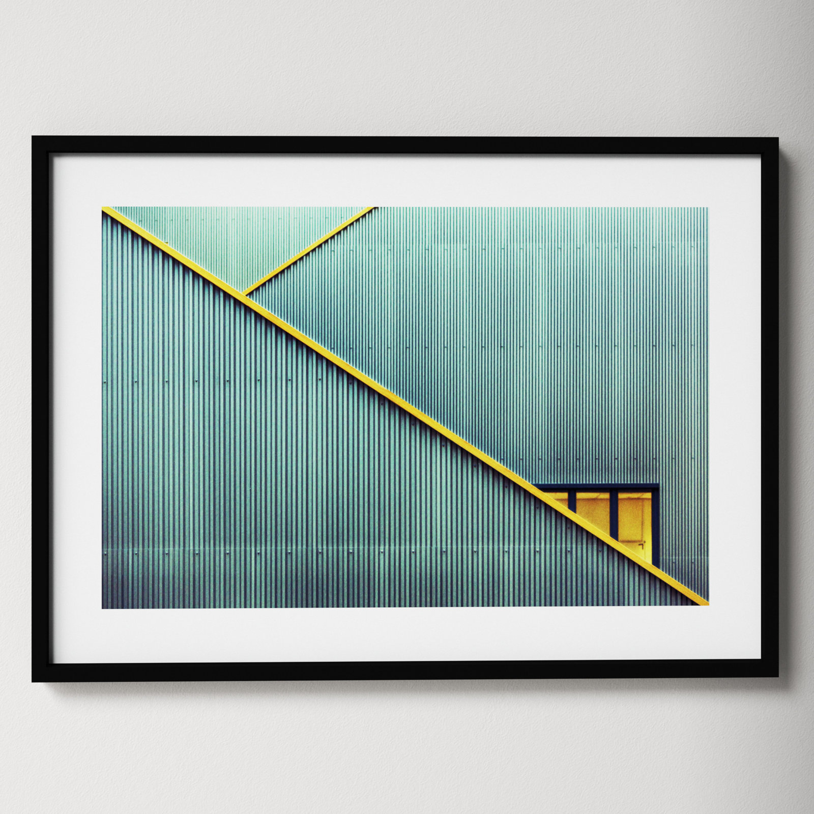 Stairs by Jan Niezen, 14.25" H x 19.38" W x 0.88" D, Black Framed Paper
