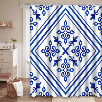 Rideau de douche avec 12 crochets