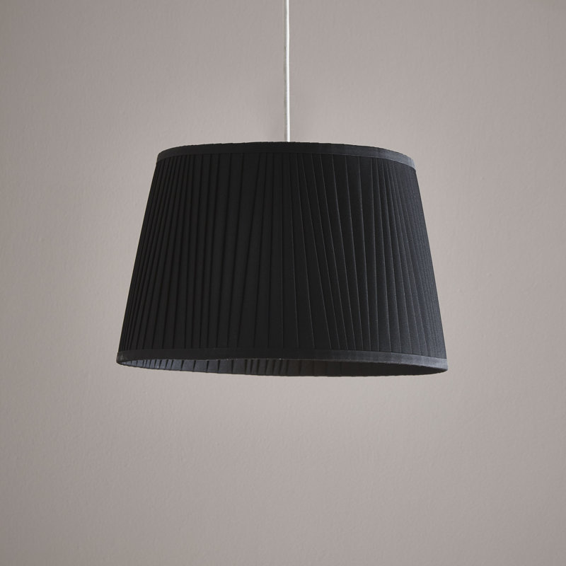 22cm H Silk Empire Lamp Shade ( Uno ), Black
