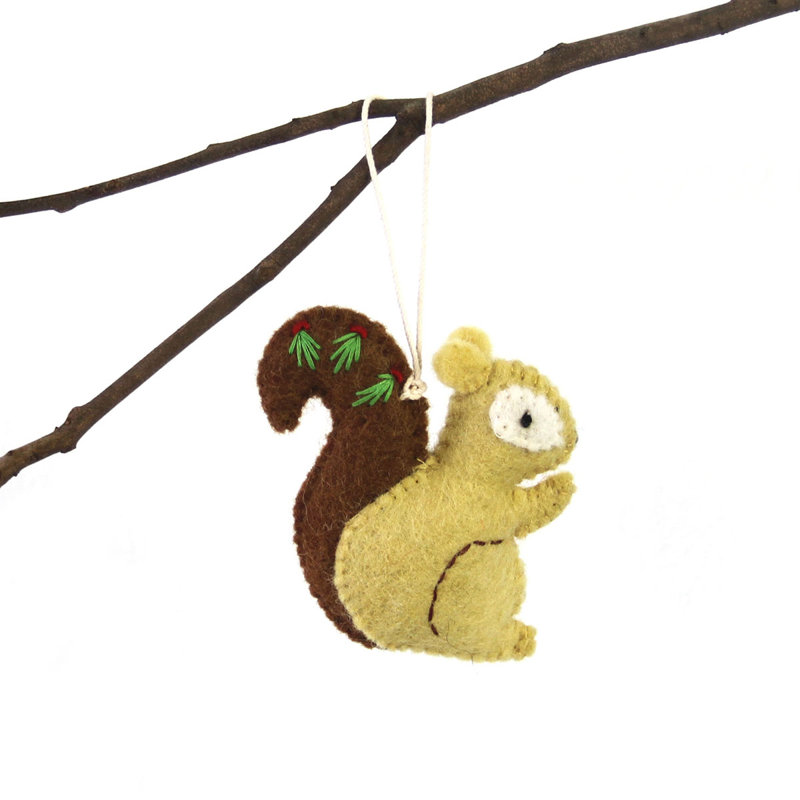 Ornement figurine suspendu écureuil