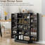 Garde-manger 41 po, 12 tablettes de porte, 5 tablettes réglables, noir, gardez vos ustensiles de cuisine en magasin