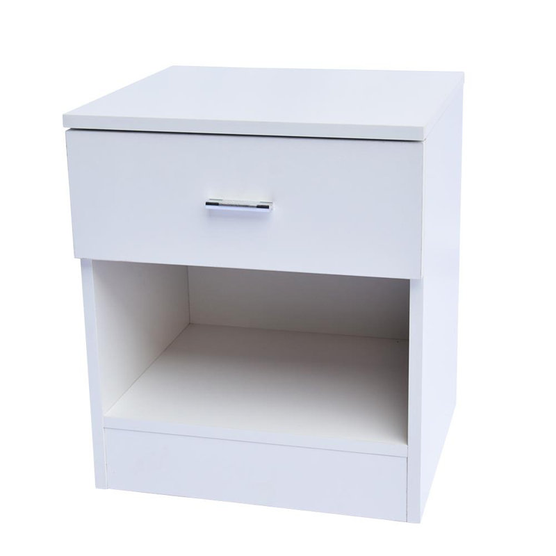 53 cm W Bedside Table, White