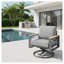 Chaises de patio pivotantes en aluminium toutes saisons avec coussins