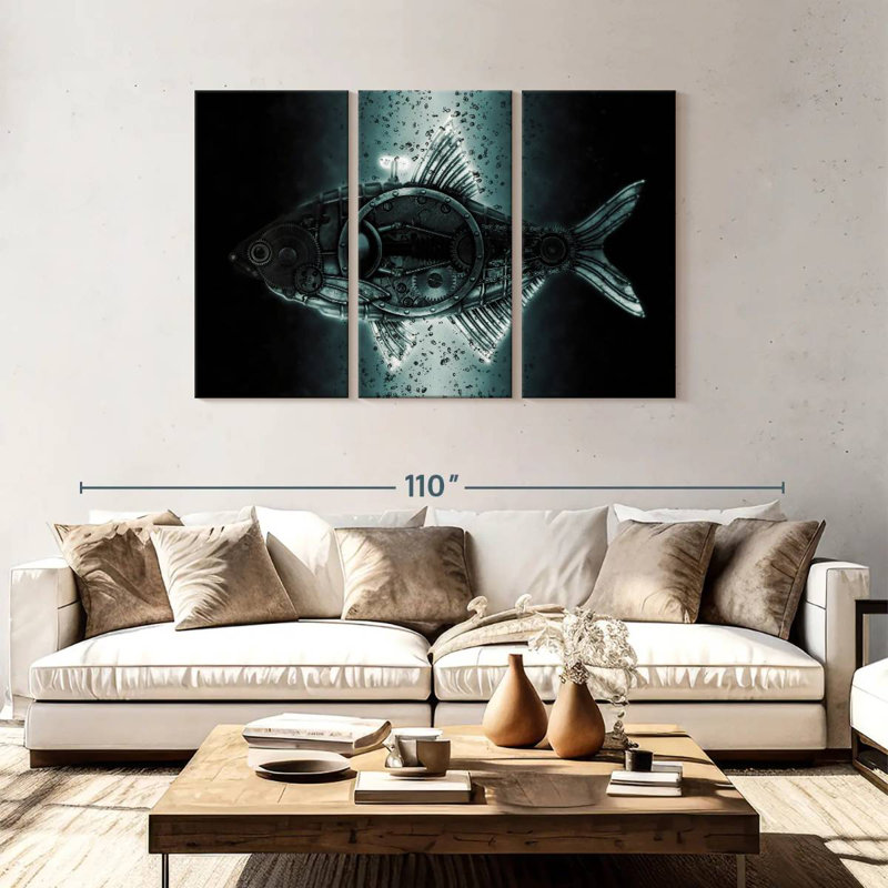 Kelan Steampunk Bream, 48" H x 74" W