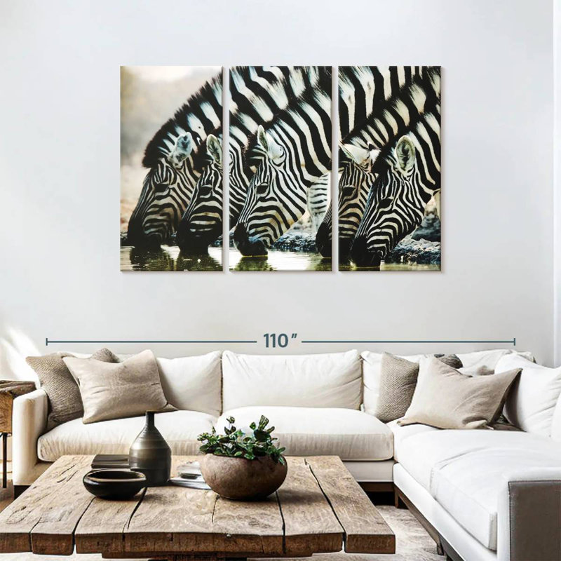 Brampt Scheveningen Zebras, 48" H x 74" W