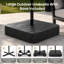 Parasol en porte-à-faux avec base, gris-1679387305